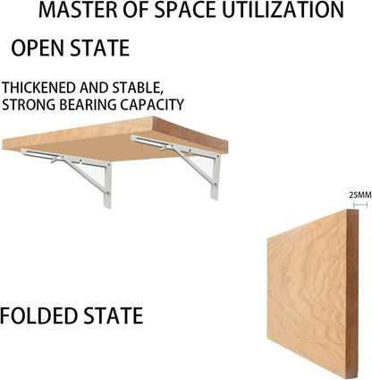 Folding Shelf Brackets (2 Pack) | Space Saving Design