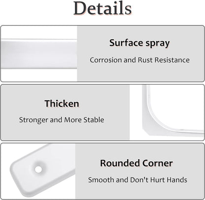 Modern White Floating Shelf Brackets | Heavy Duty Steel