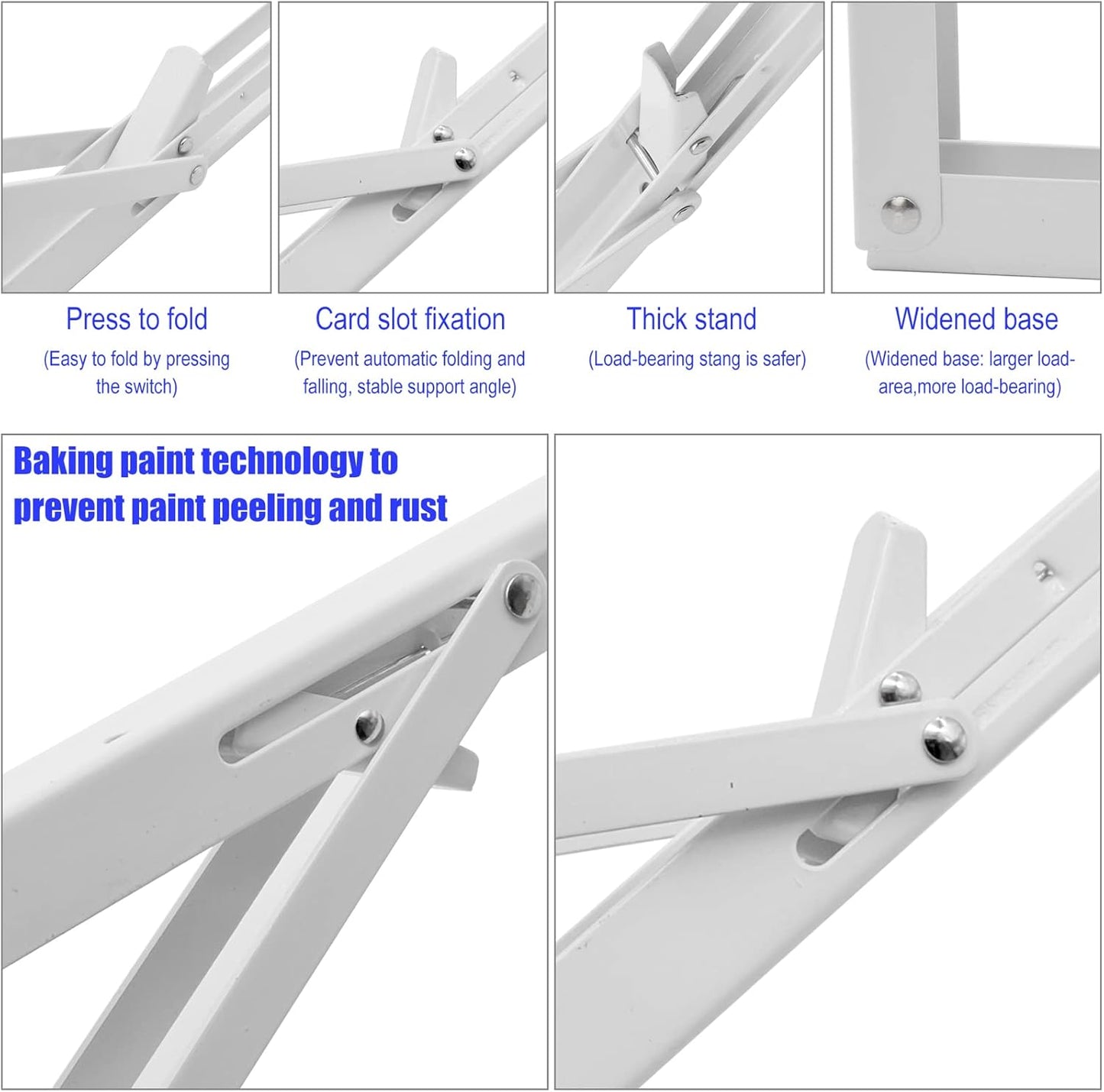 Folding Shelf Brackets (2 Pack) | Space Saving Design