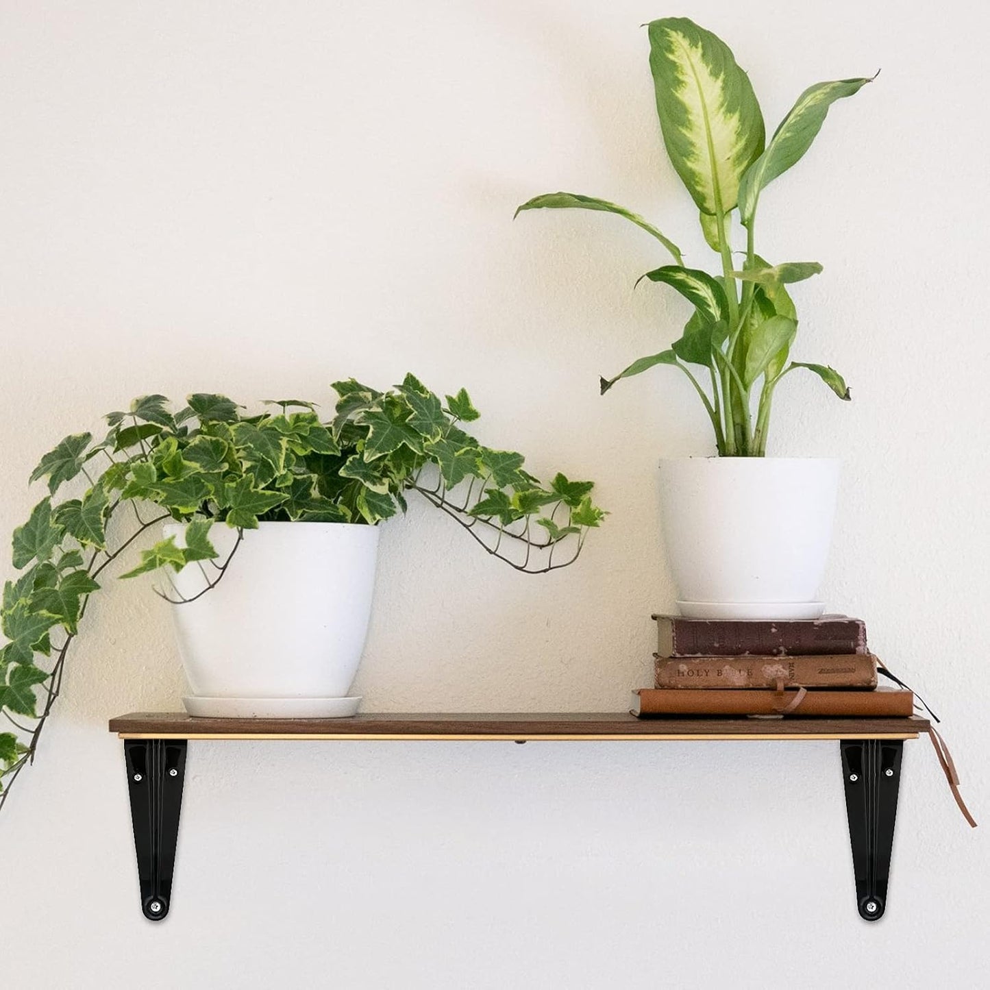 Decorative Shelf Brackets | Black Metal (Pack of 4 or 8)