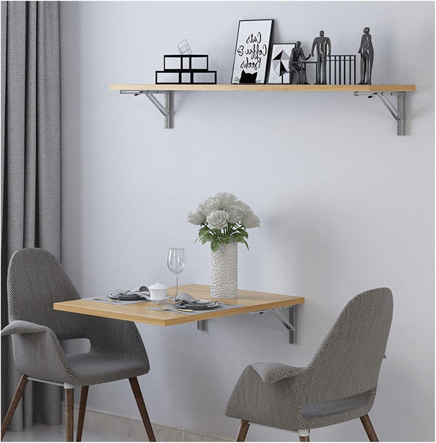Folding Shelf Brackets (2 Pack) | Space Saving Design