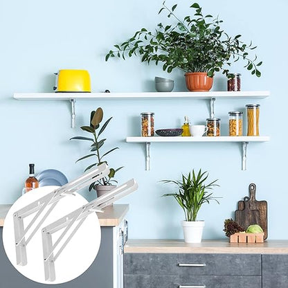 Folding Shelf Brackets (2 Pack) | Space Saving Design